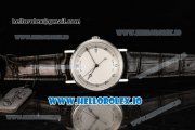 Breguet Classique Japanese Miyota 9015 Automatic Movement Steel White Dial and Roman Numeral Markers Leather Strap (FF)