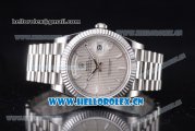 Rolex Day-Date II Swiss ETA 2836 Automatic Stainless Steel Case/Bracelet with Silver Dial and Stick Markers (BP)