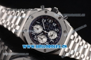 Audemars Piguet Royal Oak Offshore Seiko VK67 Quartz Stainless Steel Case/Bracelet with Black Dial and Arabic Numeral Markers