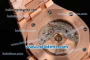 Audemars Piguet Royal Oak Swiss ETA 2824 Automatic Full Rose Gold with Sitck Markers and Gray Dial - 1:1 Original