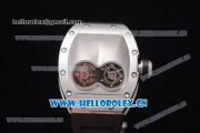 Richard Mille RM053 Miyota 9015 Automatic Steel Case with Skeleton Dial and Black Rubber Strap