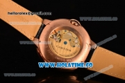 Cartier Ballon Bleu De Tourbillon Asia Automatic Rose Gold Case with Blue Dial and Roman Numeral Markers