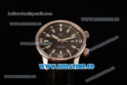 IWC Aquatimer Vintage 1967 Asia Automatic Steel Case with Black Dial Stick Markers and Black Leather Strap