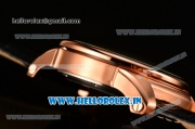 Cartier Calibre De Asia ST16 Automatic Rose Gold Case with Black Leather Strap Roman Numeral Markers and Black Dial