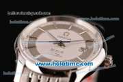 Omega De Ville Hour Vision Swiss ETA 2836 Automatic Steel Case and Strap with White Dial