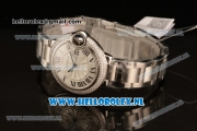 1:1 Cartier Ballon Bleu De 2671 Auto Steel Case with White Dial and Steel Bracelet