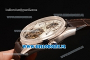 Zenith Chronomaster El Primero Tourbillon Manual Winding Steel Case with Skeleton Dial and Brown Leather Strap