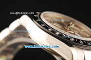 Rolex Daytona Chronograph Swiss Valjoux 7750 Automatic Movement Steel Case with Grey Dial and Black Bezel-Steel Strap