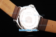 Tag Heuer Formula 1 Quartz Movement Silver Case with Diamond Bezel-Brown Dial and Brown Leather Strap-Lady Size