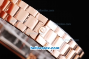 Chopard Happy Sport Swiss ETA Quartz Movement with Pink Dial and Rose Gold Square Case-SSStrap