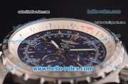 Breitling For Bentley Working Chronograph Quartz Movement with Blue Dial and SS Case-SS Strap