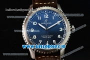 Breitling Navitimer 8 Swiss ETA 2824 Automatic Steel Case Blue Dial With Arabic Numeral Markers Brown Leather Strap(ZF)
