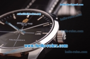 Breitling Transocean Asia 2892 Automatic Steel Case with Black Dial and Black Leather Strap
