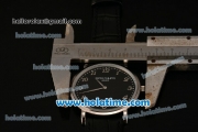 Patek Philippe Calatrava Miyota OS2035 Quartz Steel Case with Arabic Numeral Markers and Black Dial