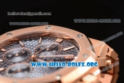 Audemars Piguet Royal Oak Chronograph Miyota OS10 Quartz Rose Gold Case with Blue Dial and Rose Gold Bracelet