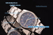 Rolex Air-King Oyster Perpetual Automatic with Blue Dial and Red Number Marking-2007 Model