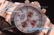 Rolex Daytona Automatic Full Rose Gold with PVD Bezel and White Dial