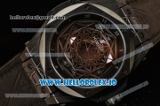 Hublot Big Bang Sang Bleu 9015 Automatic PVD Case with Black Dial Arabic Numeral Markers and Genuine Leather Strap
