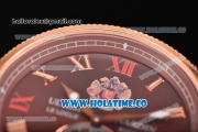 Ulysse Nardin Imperial St. Petersburg Maxi Marine Chronometer Enamel Limited Edition Auotmatic Rose Gold Case with Brown Dial and Roman Numeral Markers