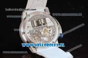 HYT H1 Iceberg Clone HTY Cal.101 Manual Winding Steel Case with White Dial and White Rubber Strap