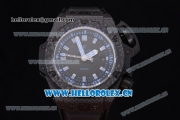 Hublot King Power Diver Oceanographic 4000 Clone HUB4100 Automatic Carbon Fiber Case with Black Dial and Stick Markers