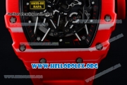 1:1 Richard Mille RM 35-02 RAFAEL NADA Japanese Miyota 9015 Automatic Red PVD Case with Skeleton Dial Red Crown/Rubber Strap