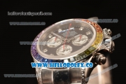 Rolex Daytona Rainbow Diamond Bezel Clone Rolex 4130 Automatic (Correct Hand Stack) 116509