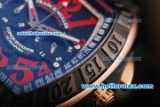 Franck Muller Conquistador F1 Singapore GP Chronograph Quartz Movement Rose Gold Case with Black Dial and Black Bezel