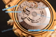 Rolex Daytona Swiss Valjoux 7750-SHG Automatic Gold Case/Strap with Diamond Bezel - Black Dial