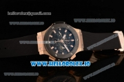 Hublot Aero Bang Chrono Swiss Valjoux 7750 Automatic Rose Gold/PVD Case Black Dial With Stick Markers Black Rubberr Strap