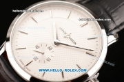 Ulysse Nardin Classico Miyota OS2035 Quartz Steel Case with Stick Markers White Dial and Black Leather Strap