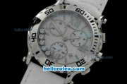 Chopard Happy Sport Swiss Quartz Movement Steel Case with White Dial and White Leather Strap-Original Chopard Chopard Happy Sport Swiss Quartz Movement Steel Case with White Dial and White Leather Strap-Original Chopard