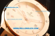 Hublot Classic Fusion Swiss ETA 2824 Automatic Movement Rose Gold Case with Black Strap