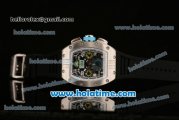 Richard Mille Felipe Massa Flyback Chrono Swiss Valjoux 7750 Automatic Steel Case with Skeleton Dial and White Arabic Numeral Markers