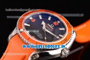 Omega Seamaster Planet Ocean Asia 2813 Automatic Steel Case with Stick Markers and Orange Rubber Strap -7750 Coating (EF)