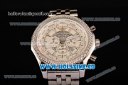 Breitling Bentley B05 Unitime Chrono Miyota OS20 Quartz Steel Case/Strap with White Dial and Silver Stick Markers