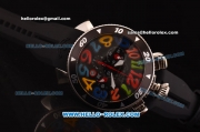 Gaga Milano Chrono 48 Miyota OS20 Quartz PVD Bezel with Black Dial and Colorful Numeral Markers