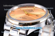 Tudor Prince Rotor Swiss ETA 2824 Automatic 18K White Gold/Rose Gold with Rose Gold Dial and Stick Markers - 1:1 Original