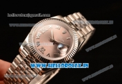 Rolex Datejust 37mm Swiss ETA 2836 Automatic Steel Case with Jubilee Steel Bezel Pink Dial Diamond Roman Steel Bracelet