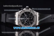 Audemars Piguet Royal Oak Offshore Chronograph Miyota OS20 Quartz Steel Case with White Dial Stick Markers and Black Rubber Strap (EF)