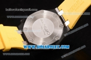 Audemars Piguet Royal Oak Offshore Diver Clone AP Calibre 3120 Automatic PVD Case with Black Dial Yellow Rubber Strap and White Stick Markers (EF)