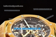 Audemars Piguet Royal Oak Skeleton Tourbillon Swiss Tourbillon Manual Winding Yellow Gold Case Skeleton Dial With Dots Markers Yellow Gold Bracelet