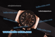 Hublot Classic Fusion Chrono Miyota Quartz Rose Gold Case with PVD Bezel and Grey Dial