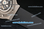 Hublot Big Bang Aero Bang Chrono Swiss Valjoux 7750 Automatic Steel Case with Stick Markers and Skeleton Dial