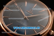 Omega De Ville Tresor Master Co-Axial Clone 8800 Automatic Rose Gold Case with Blue Dial and Blue Leather Strap - (YF)