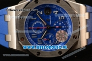 Audemars Piguet Royal Oak Offshore Chronograph 3126 Auto Steel Case with Blue Dial and Blue Rubber Strap - 1:1 Original (JF)