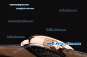 Cartier Rotonde De Tourbillon RL10 Automatic Rose Gold Case with White Dial and Black Leather Strap