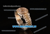 Rolex Datejust 37mm Swiss ETA 2836 Automatic Two Tone with Sliver Dial and Diamods Markers Diamonds Bezel