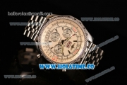 Breitling Bentley 6.75 Speed Chrono Swiss Valjoux 7750 Automatic Steel Case with Stick Markers and Beige Dial (GF)