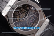 Hublot Classic Fusion Tourbillon Asia 3836 Automatic Steel Case with Skeleton Dial and Grey Leather Strap